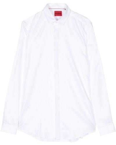 HUGO Plain Cotton Shirt - White