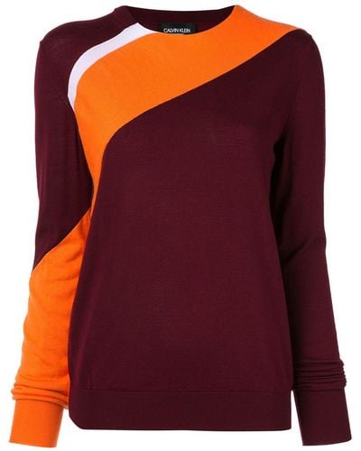 Calvin Klein Two-tone Sweater - Red