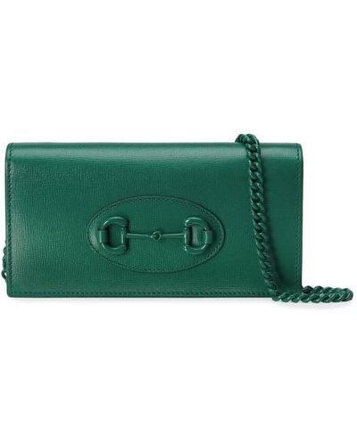 Gucci Portafoglio con catena Horsebit 1955 - Verde