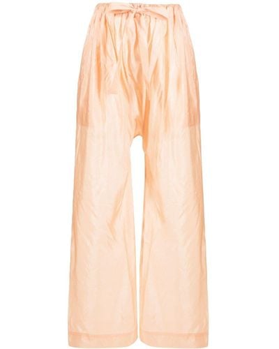 Christian Wijnants Low-rise Silk Trousers - Pink