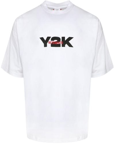 Vetements T-shirt à imprimé Y2K - Blanc
