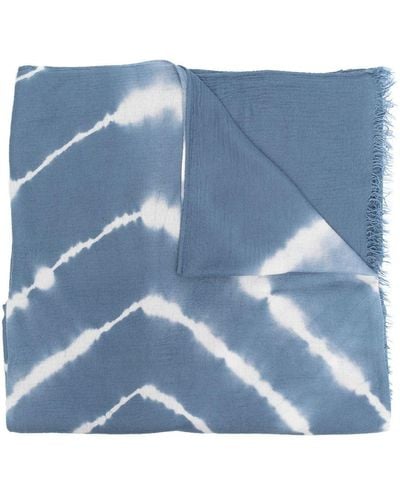 ODEEH Tie-dye Print Scarf - Blue
