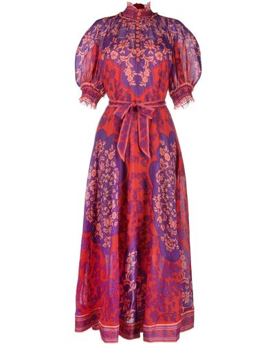 Zimmermann Maxi-jurk Met Print - Rood