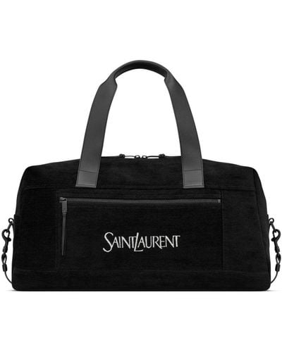 Saint Laurent Sac fourre-tout à large logo imprimé - Noir