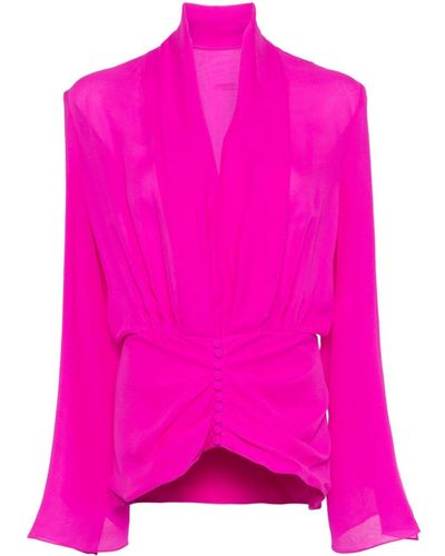 Costarellos Bluse mit Knopfdetail - Pink