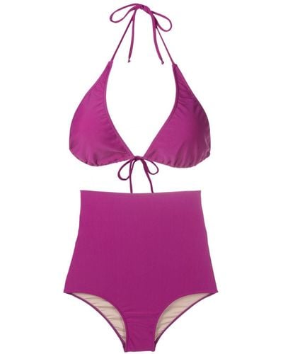Adriana Degreas Le Fleur Stretch-design Bikini - Purple