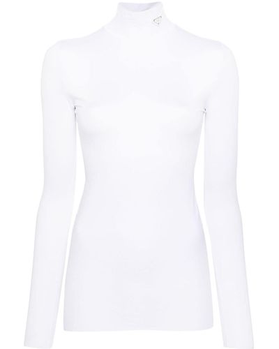 Prada Logo-appliqué Top - White