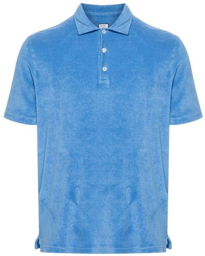 Fedeli Mondial Terry-cloth Polo Shirt - Blue