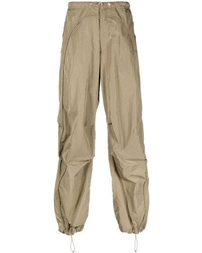 MISBHV Drawstring-detailed Trousers - Natural