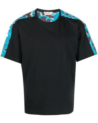 Marni T-shirt Met Contrasterend Vlak - Zwart