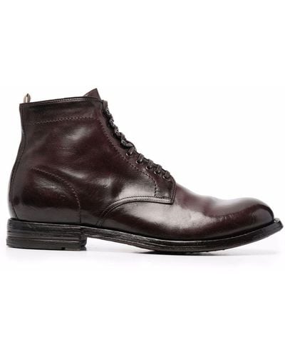 Officine Creative Lace-up Leather Boots - Brown