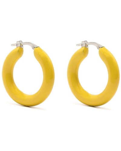Jil Sander Sculpted Hoop Earrings - Yellow