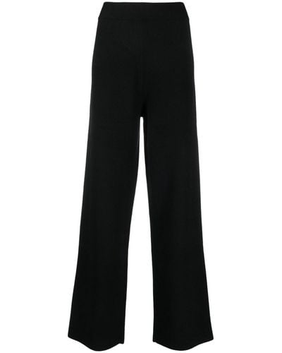 Seventy Wide-leg Wool-blend Pants - Black