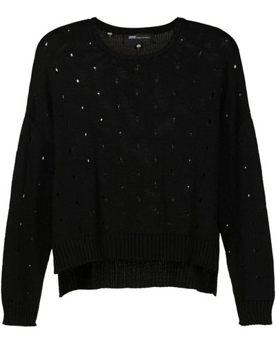 UMA | Raquel Davidowicz Perforated-detail Knit Sweater - Black