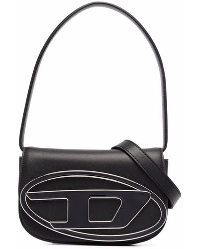 DIESEL 1dr Leather Shoulder Bag - Black