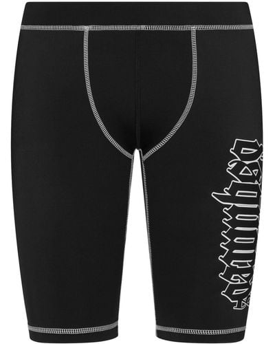 DSquared² Culottes de ciclismo con logo - Negro