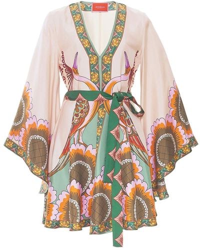 La DoubleJ Magnifico Silk Twill Minidress - Multicolour