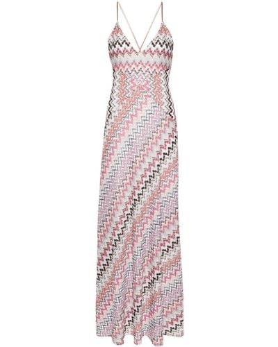 Missoni Maxi-jurk Met Zigzag Patroon - Paars