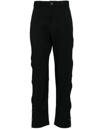 COMME DES GARÇON BLACK Zip-up Tapered Trousers - Black