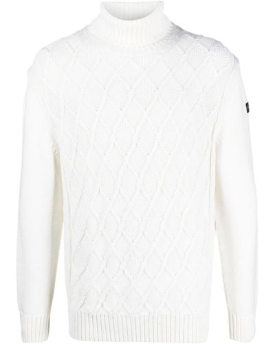 Paul & Shark Knitted Roll-neck Sweater - White