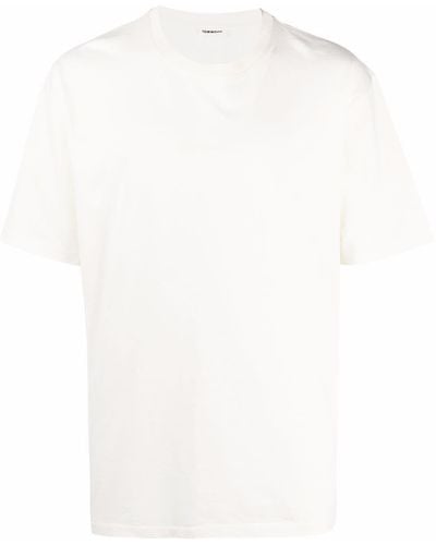 Tom Wood Camiseta con logo y cuello redondo - Blanco