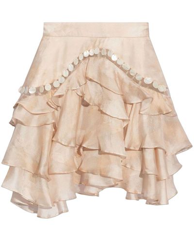 Ixiah Aurora Mini Skirt - Natural