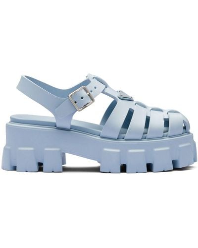 Prada Rubber Platform Sandals 55 - Blue