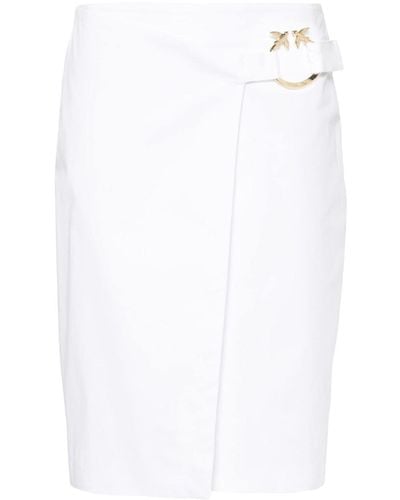 Pinko Eurito Wrap Midi Skirt - White