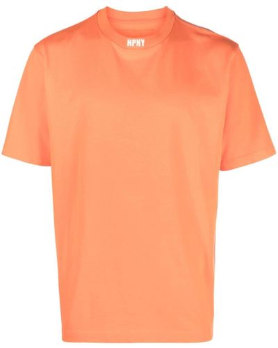 Heron Preston T-shirt en coton à logo brodé - Orange