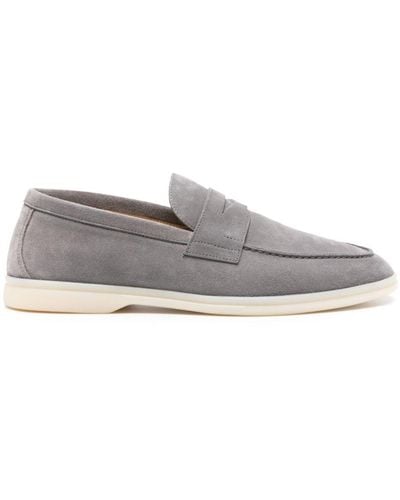 SCAROSSO Luciano suede penny loafers - Grau