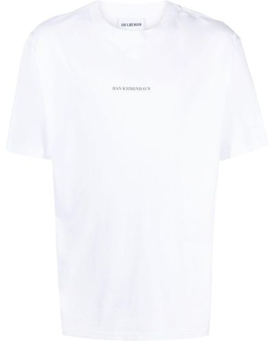 Han Kjobenhavn T-Shirt aus Bio-Baumwolle mit Print - Weiß