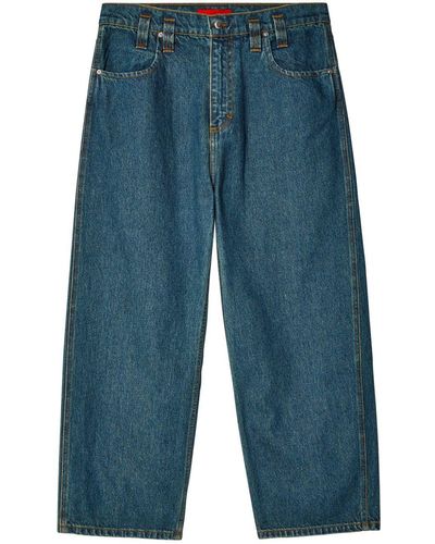 Eckhaus Latta Weite Jeans im Workwear-Look - Blau