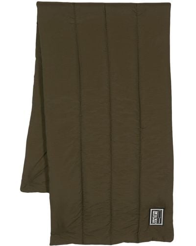 Versace Jeans Couture Gefütterter Schal mit Logo-Patch - Grün
