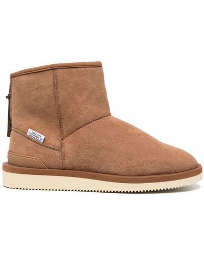 Suicoke Shearling Ankle Boots - Brown