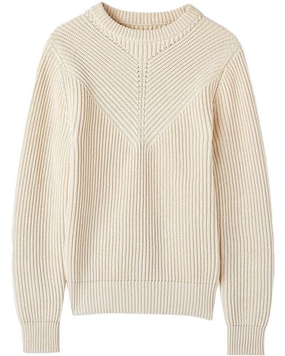 Jil Sander Crew-neck Cotton Sweater - Natural