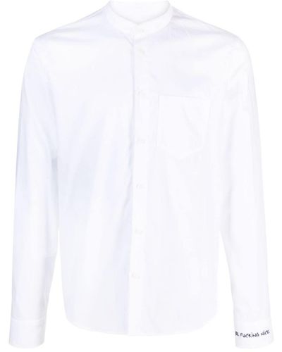 Zadig & Voltaire Sydney Embroidered-detail Raw Edge Shirt - White