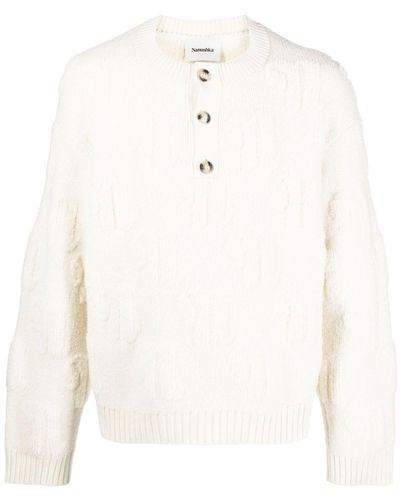 Nanushka Pullover mit rundem Ausschnitt - Weiß