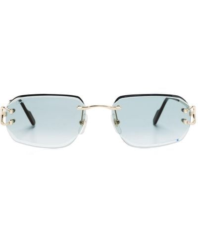 Cartier Gafas de sol con diseño rectangular - Azul