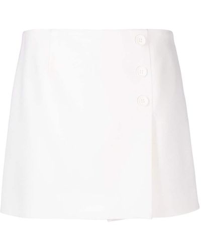 P.A.R.O.S.H. Button-detail A-line Mini Skirt - White