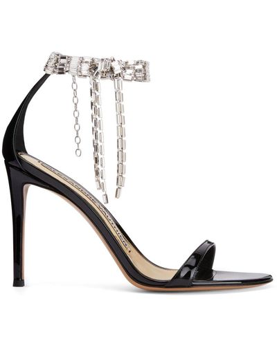 Alexandre Vauthier Tiffany 105mm Crystal-embellished Sandals - Black