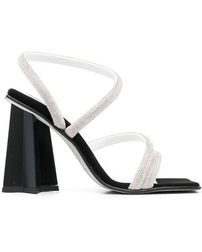 Chiara Ferragni Cf Star Strass Heel Sandals - White