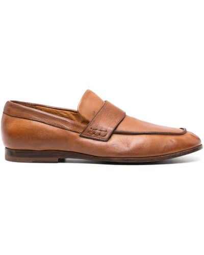 Moma Strap-detail Leather Loafers - Brown