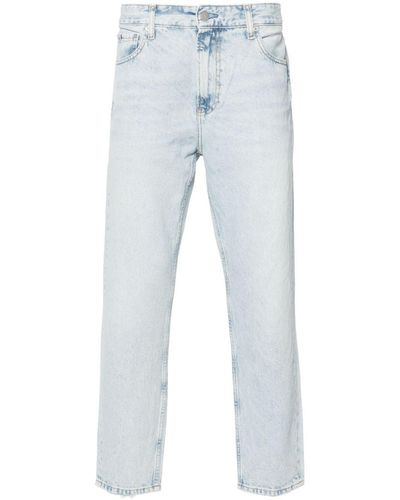 Calvin Klein Mid-rise Cropped Jeans - Blue