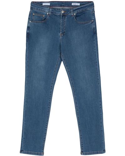 Manuel Ritz Halbhohe Slim-Fit-Jeans - Blau