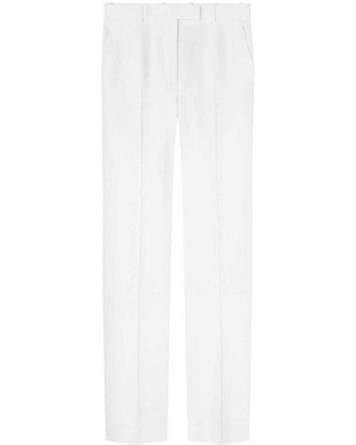 Versace Pantalones rectos de talle alto - Blanco