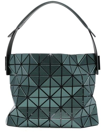 Issey Miyake Geometric-panelled Shoulder Bag - Green