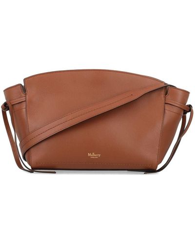 Mulberry Clovelly レザーショルダーバッグ - ブラウン