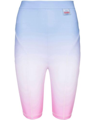 Balmain X Evian Gradient-effect Bermuda Shorts - Blue