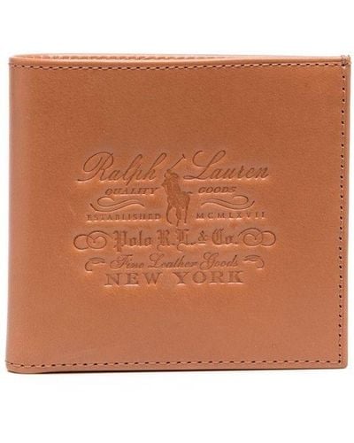 Polo Ralph Lauren Heritage leather bi-fold wallet - Marron