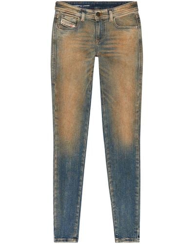 DIESEL Slandy 2017 Skinny-Jeans mit hohem Bund - Blau